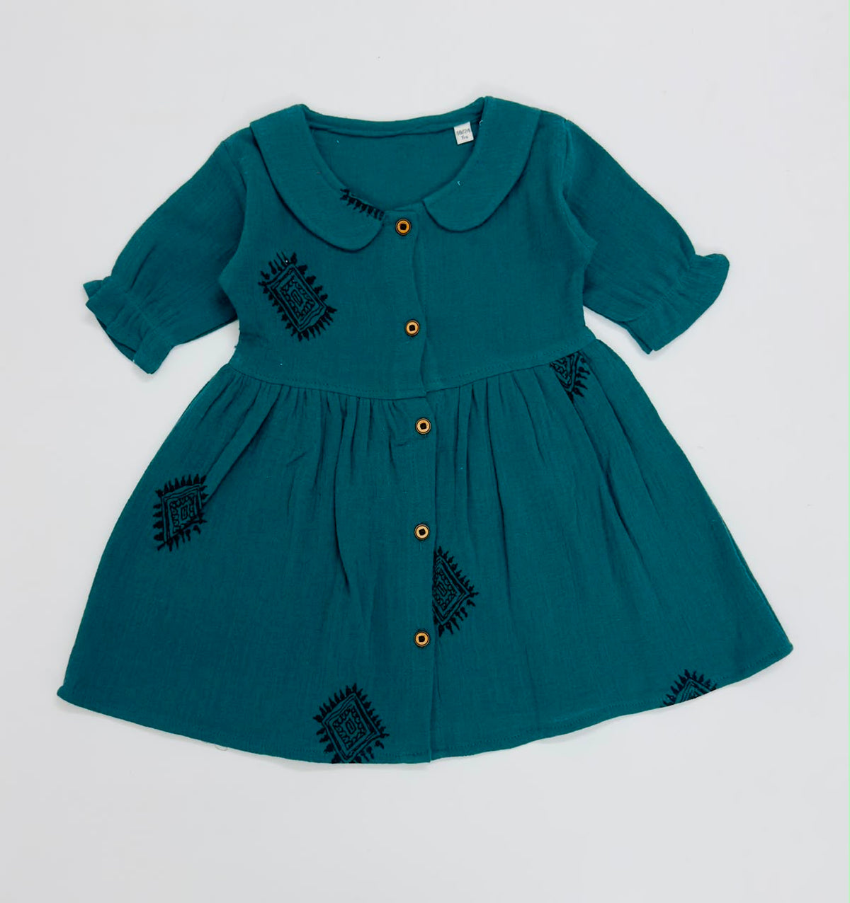 Muslin Frock with Front Buttons - Buy 3 for 999₹
