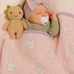 Muslin Receiving Blanket - Lavender Border with Bunny 110*110 cm