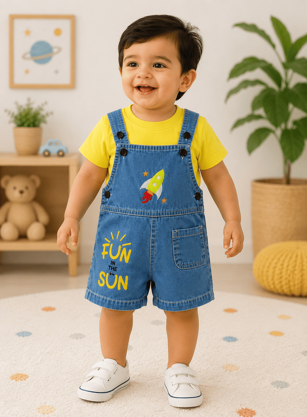Denim Dungaree Set