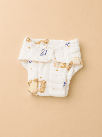 Crinkled Muslin Velcro Nappy