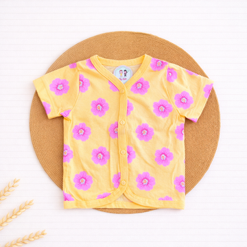 T-shirt - Yellow Pink Flower