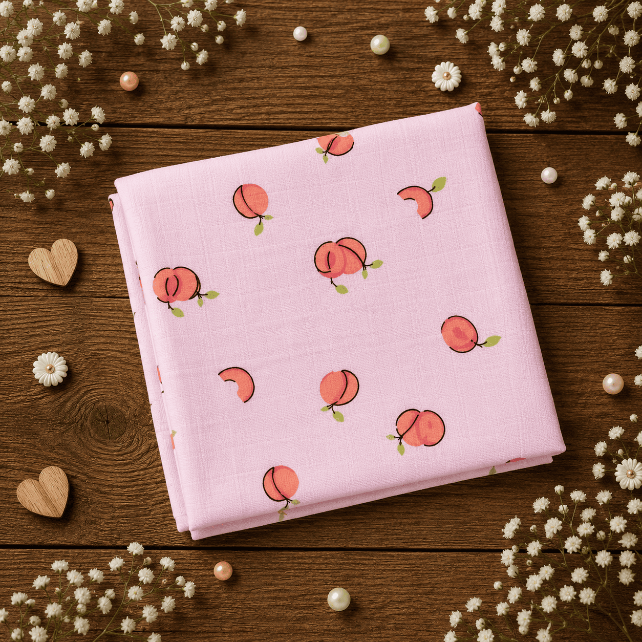 Muslin Bath Towel - Peach