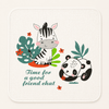Muslin Receiving Blanket - White Zebra and Panda