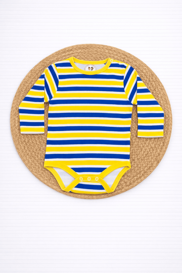 Onesies- Yellow Blue Stripes