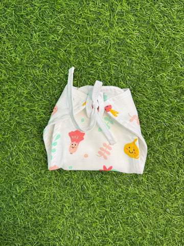 Muslin 6 layer Nappy- Vegetables