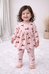 Frock with Legging Co-ord Set Infant - Pink Deer