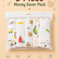 Crinkled Muslin Velcro Nappy - Pack of 5