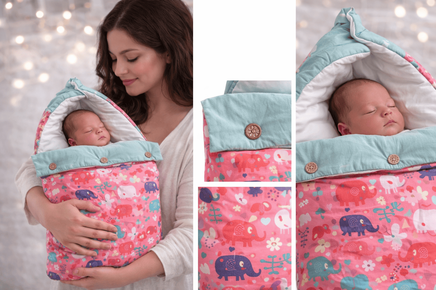Premium Muslin Carry Nest - Elephant
