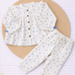 Muslin Girls Co-ords Set - Blue Small Flower