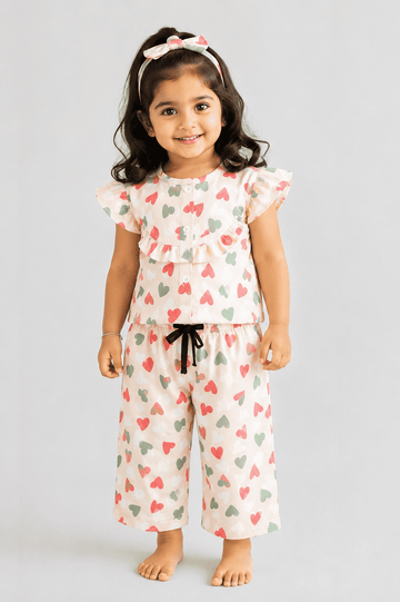Frill Top with Palazzo Set
