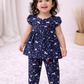 Frock with Pant Co-ord Set - Navy Blue Horse
