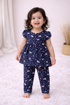 Frock with Pant Co-ord Set - Navy Blue Horse