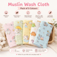 6-Layer Muslin Wash Cloth – Assorted Colour(Set of 5 Pieces)