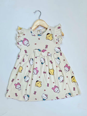 Frill Sleeve Frock - Kitty
