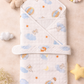 4-Layer Muslin Hooded Towel - Animals with Cloud