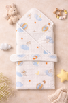 4-Layer Muslin Hooded Towel - Animals with Cloud
