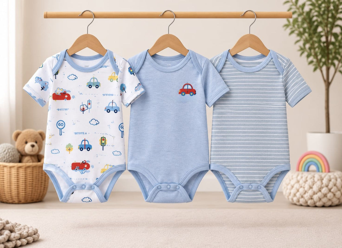 3 Piece Onesies Set Soft Cotton