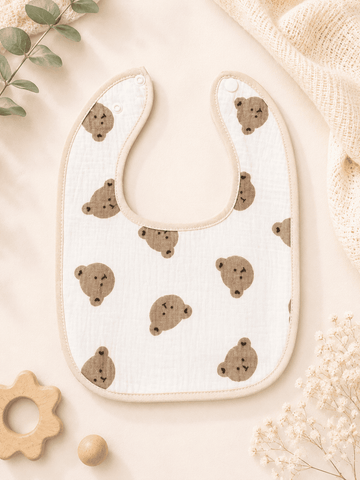 Muslin Bib - Teddy Bear