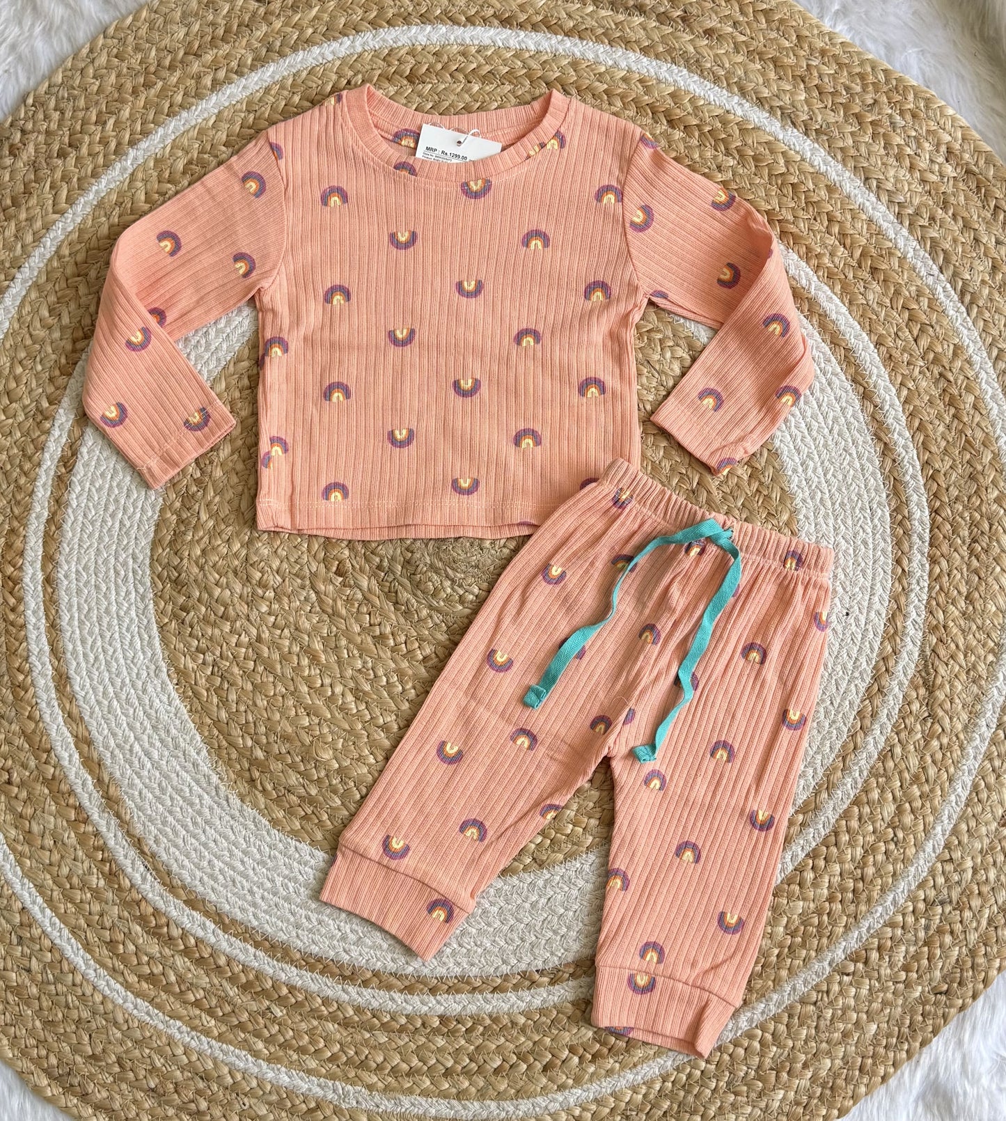 Full Sleeve Co-ords Set - Orange Rainbow