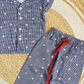 Half Sleeve Kids Night Suit - Navy Blue Pink Dot