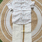 Linen Shirt with Velcro Veshti Set