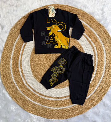 Kids Jogger Set – Black Roar