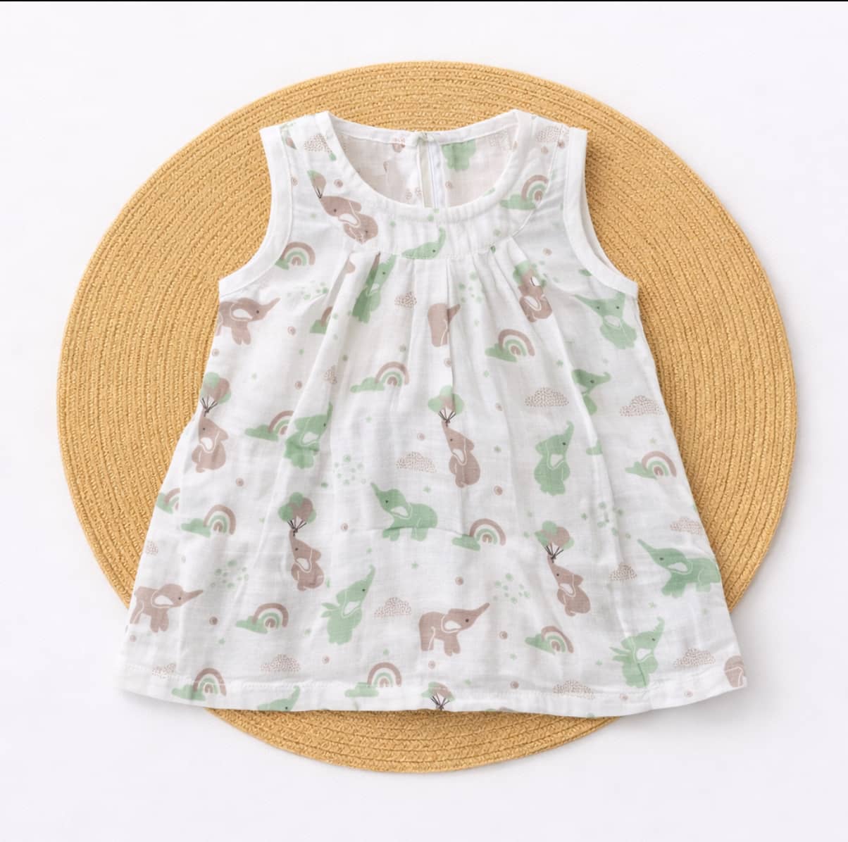 Muslin Frock With Back Zip