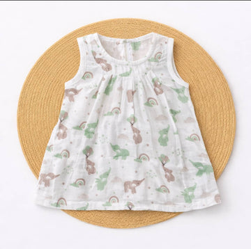 Muslin Frock With Back Zip