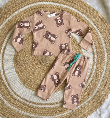 Full Sleeve Co-ords Set - Brown Teddy Bear