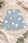 Premium Muslin Frock with Front Button