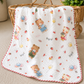 4 Layer Receiving Blanket - Party Teddy