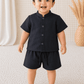 Premium Muslin Co-Ord Set for Boys- Black