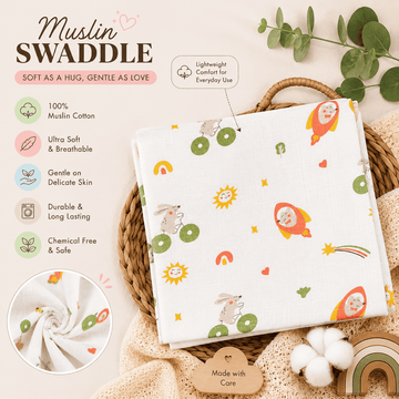 Muslin Swaddle - Rocket