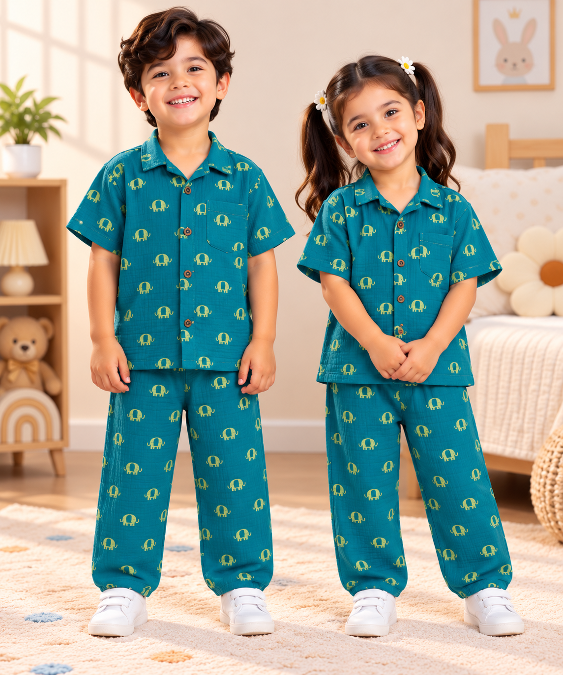 Premium 2-Layer Muslin Shirt & Pant Set - Buy 3 for 1299₹