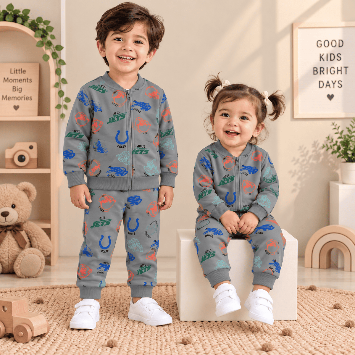 Pre-Winter Front Zip Co-Ord Set - Buy3 @999₹