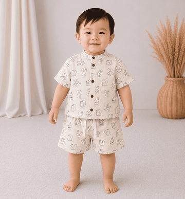Premium Muslin Co-Ord Set for Boys