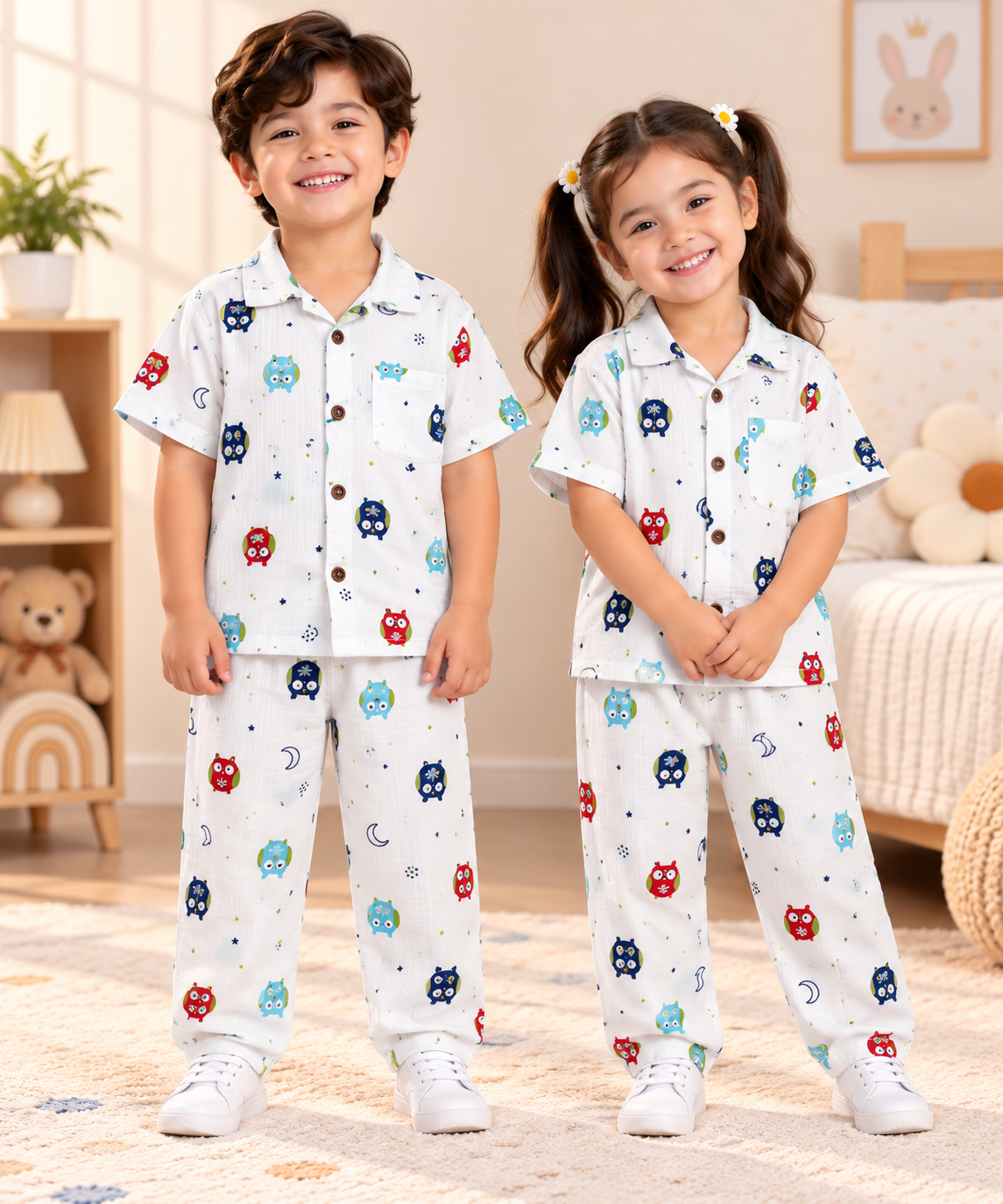 Premium 2-Layer Muslin Shirt & Pant Set - Buy 3 for 1299₹