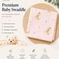 Premium Muslin Swaddle - Pink Bear Moon