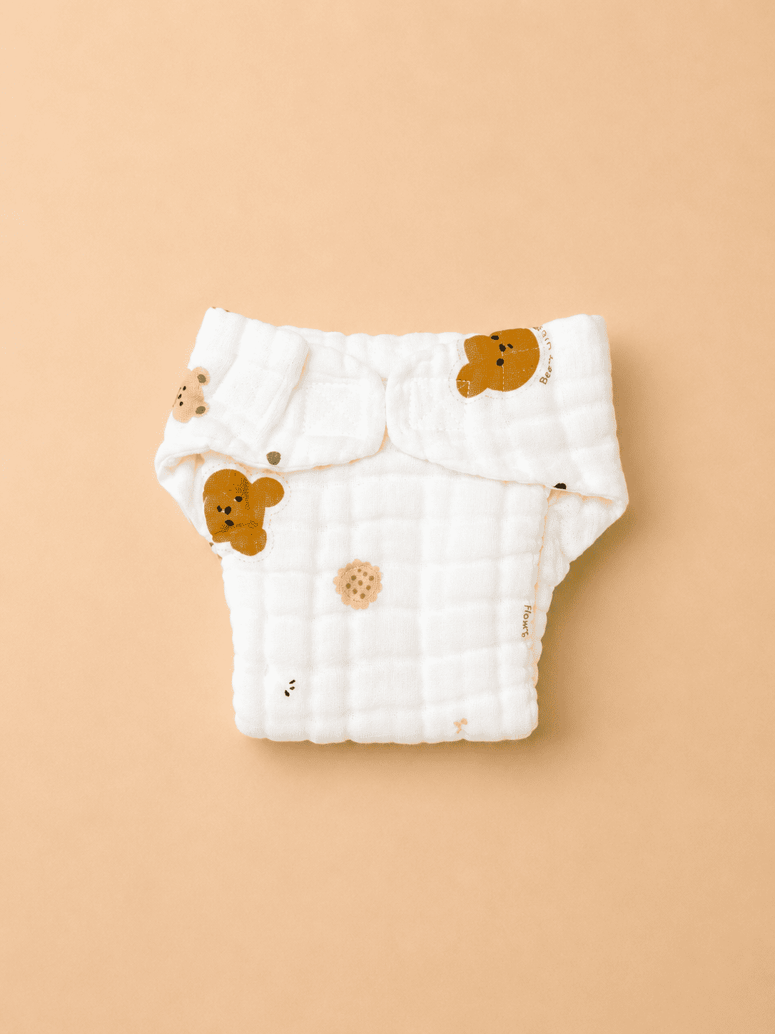 Crinkled Muslin Velcro Nappy