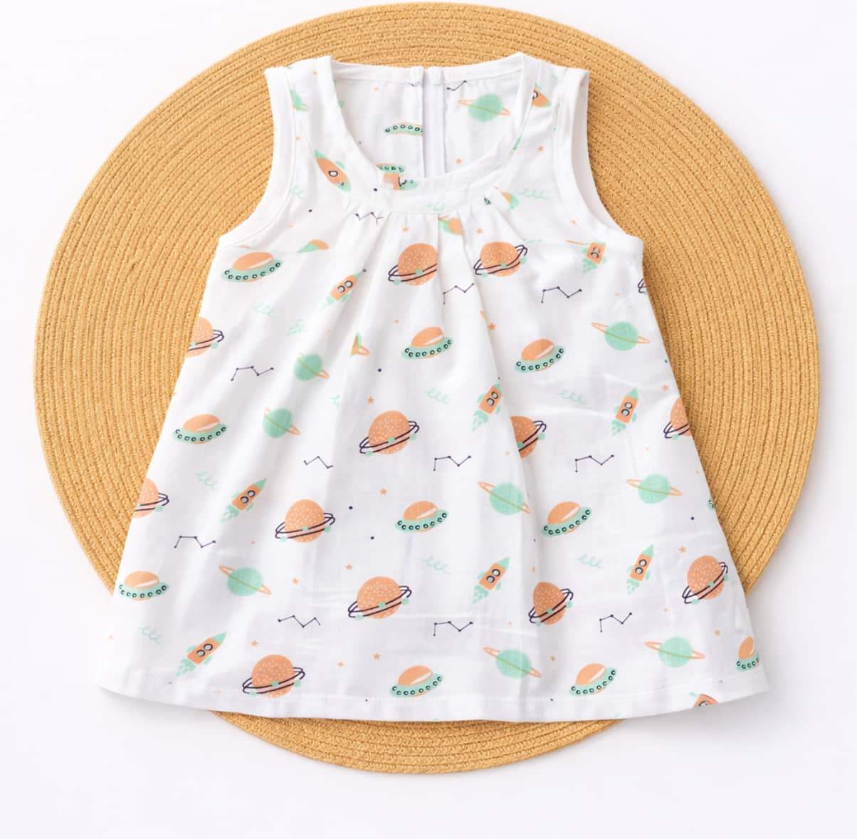 Muslin Frock With Back Zip