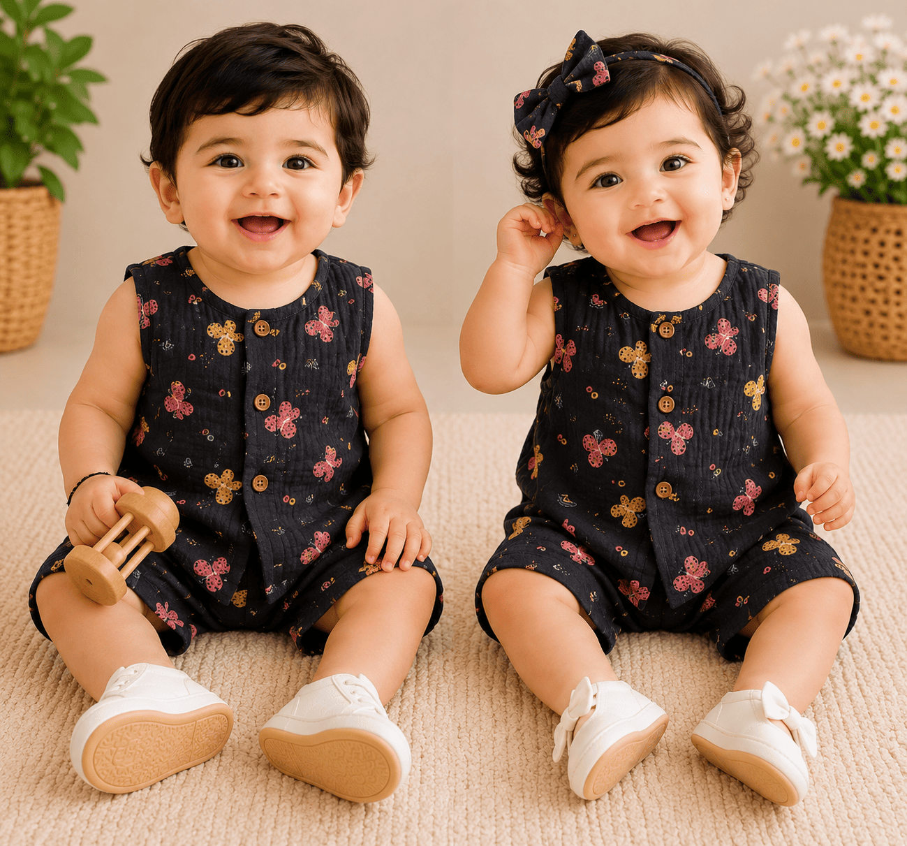 Premium Muslin Double Cloth Sleeveless Sets