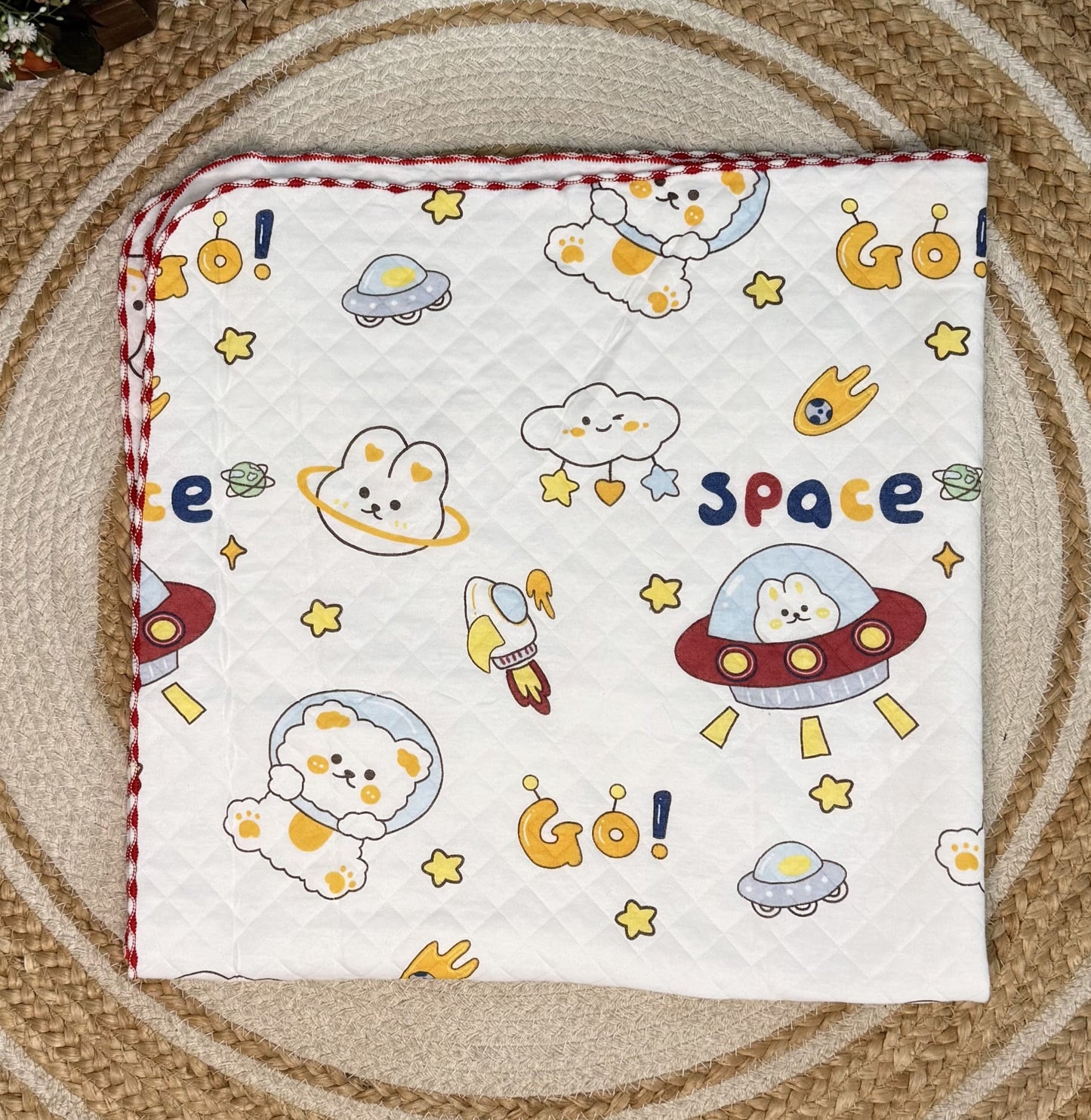 4 Layer Receiving Blanket - Space