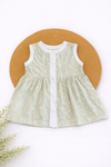 Button Frock - Green Colour