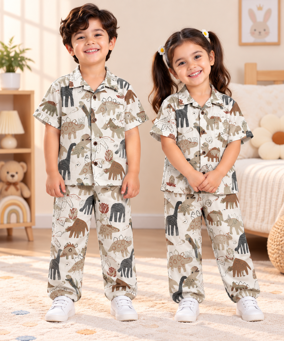Premium 2-Layer Muslin Shirt & Pant Set - Buy 3 for 1299₹