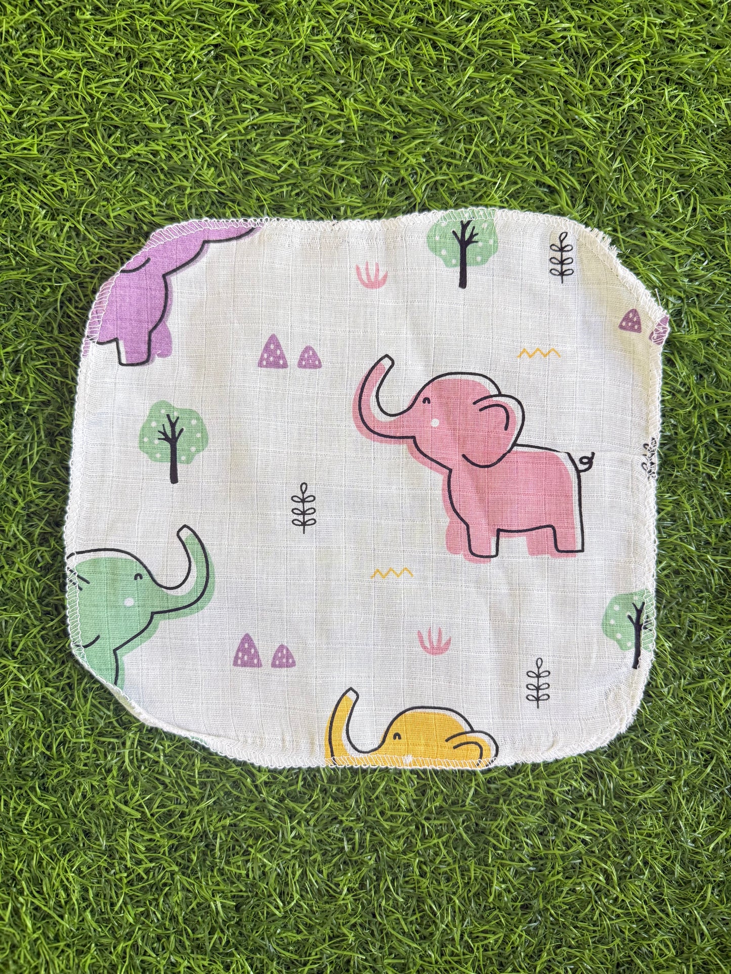 Muslin Wash Cloth – Assorted (Set of 3 Pieces) 23*23 Cm