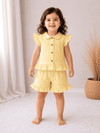 Muslin Frill Sleeve Shorts Set