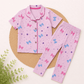Half Sleeve Kids Night Suit - Pink Bow