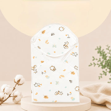 Muslin 2 layer Hooded Towel- Animal Print