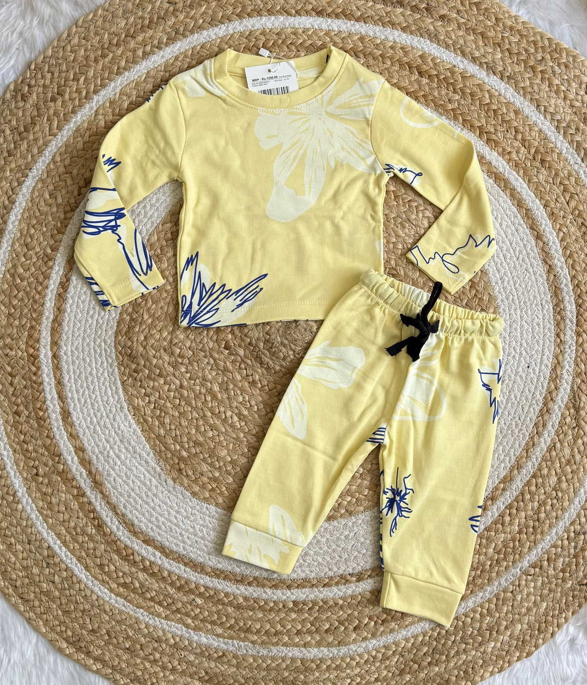 Baby Full Sleeve Co-ords Sets - Yellow Blossom