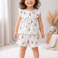 Premium Muslin Sleeveless Frill Top & Shorts Set